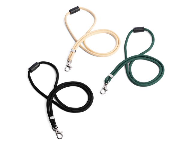 Nyckelband rPET karbinhake beige 10/fp