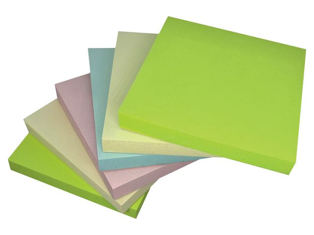 Notes LYRECO recycled 75x75mm sort. 6/fp