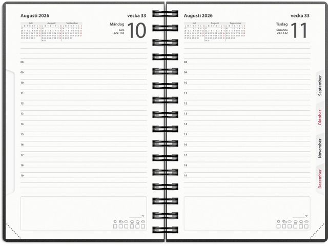 Dagbok 2026 plast svart