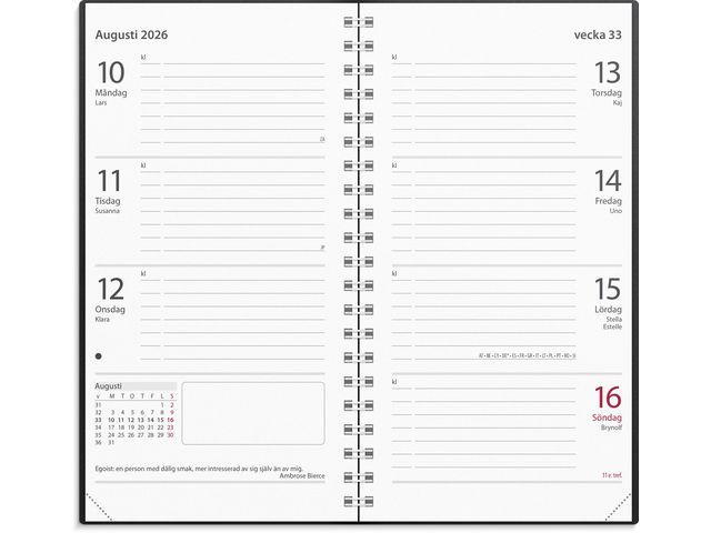 Kalender Master 2026 plast svart