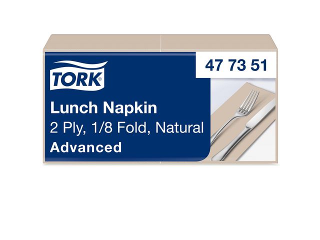 Servett TORK Lunch 2-lags natur 200/fp