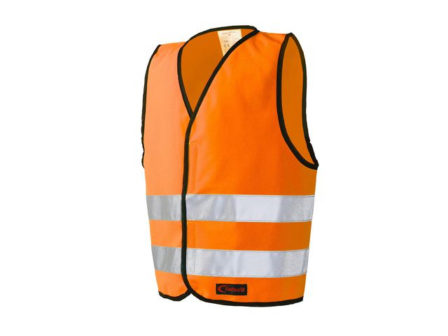 Reflexväst Barn med Kardborre S orange