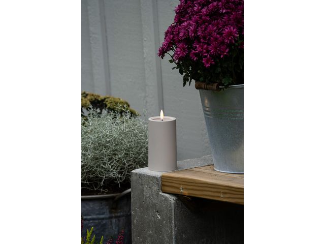 Blockljus KONSTSMIDE LEDtimer beige 12cm