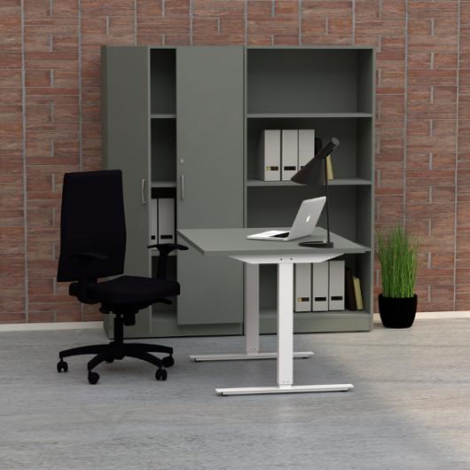 Bord höj/sänk Basic 1000x800 grå/vit