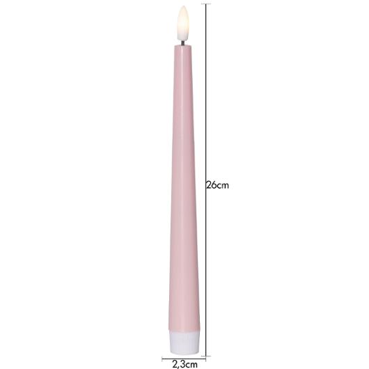 Antikljus STAR T LED Candy 26cmrosa 2/fp