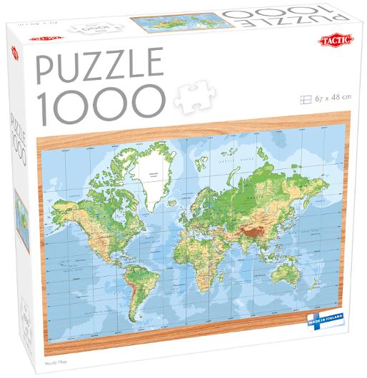 Pussel Världskarta 1000 bitar