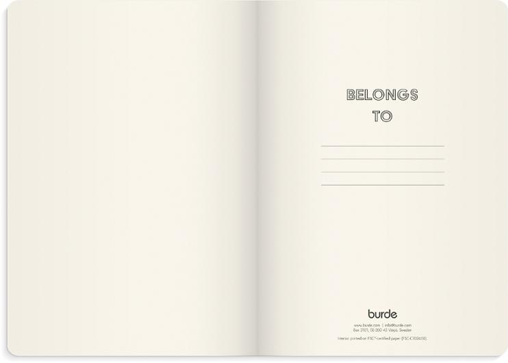 Ant.bok BURDE Deluxe A5 linj smooth beig