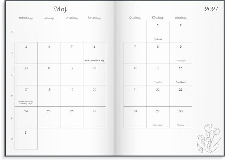 Kalender Doodle inbunden 26/27