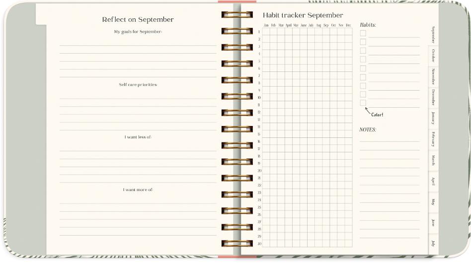 Kalender Life Planner Green A5 26/27