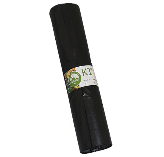 Plastsäck K1 Basic 70L 30my svart 25/rl