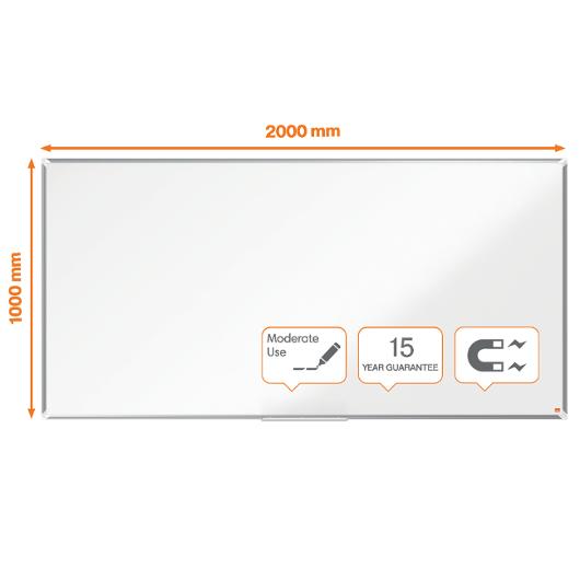 Whiteboard Premium Plus Stål 200x100cm