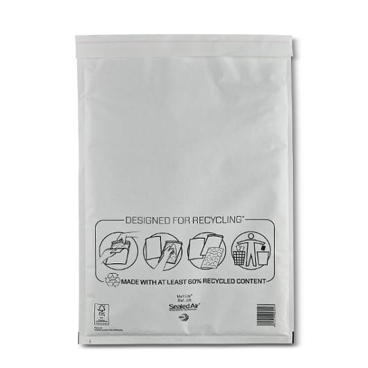 Bubbelpåse J/6 300x440mm vit 100/fp