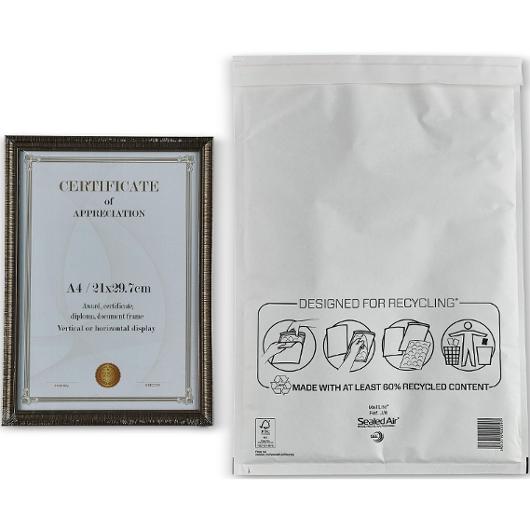 Bubbelpåse J/6 300x440mm vit 100/fp