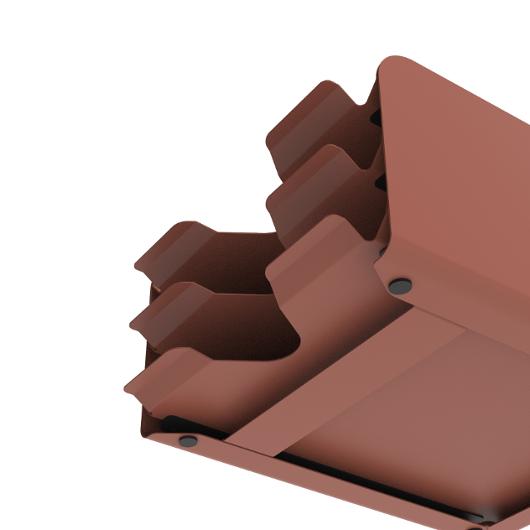 Brevkorg ALBA metall 3-facks A4 terrak