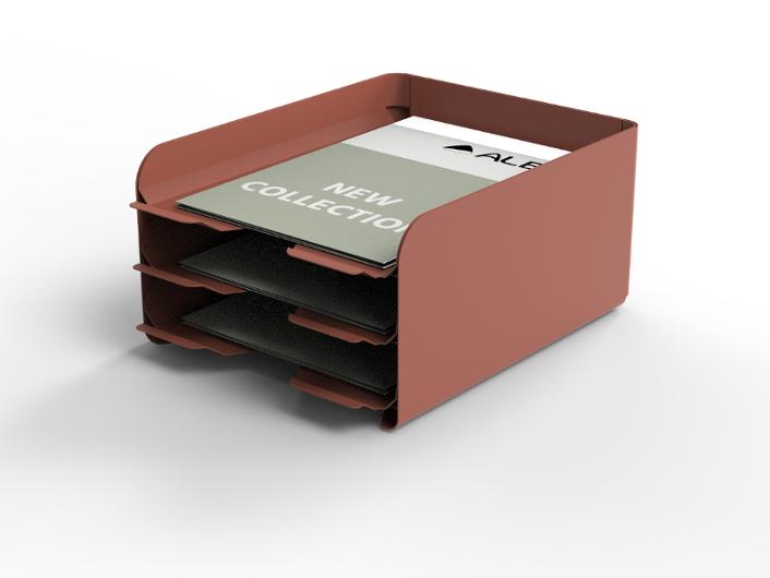 Brevkorg ALBA metall 3-facks A4 terrak