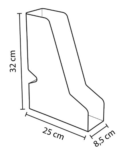 Tidskriftssamlare ALBA metall A4 svart