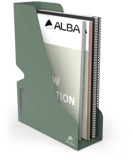 Tidskriftssamlare ALBA metall A4 grön