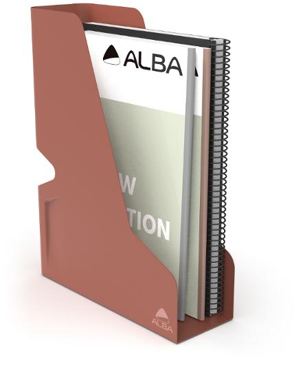 Tidskriftssamlare ALBA metall A4 terrak