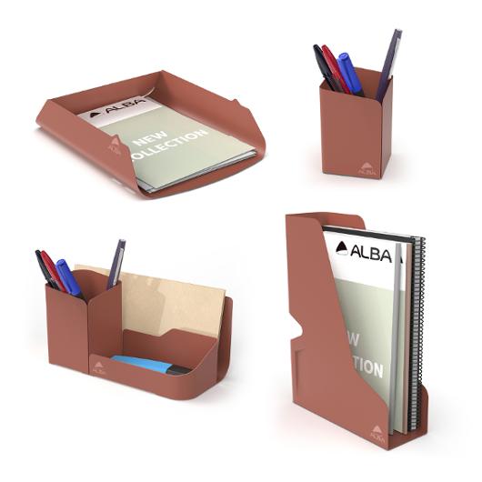 Tidskriftssamlare ALBA metall A4 terrak