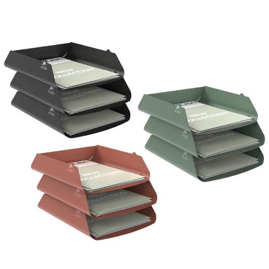 Brevkorg ALBA metall A4 svart