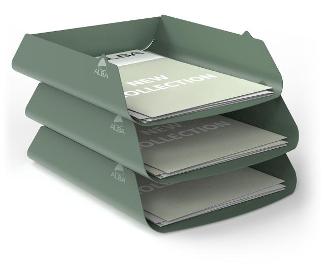 Brevkorg ALBA metall A4 grön