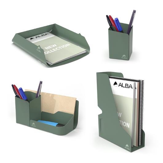 Prylställ ALBA 3 fack metall grön