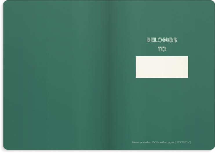 Anteckningsbok BURDE Deluxe A5 m.grön