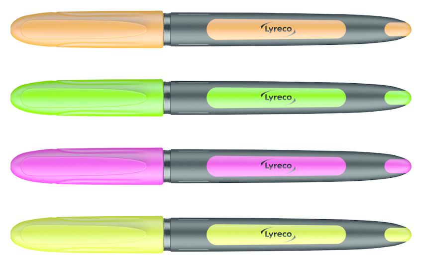 Överstrykningspenna LYRECO pastell 4/fp