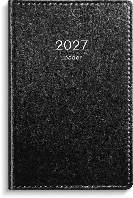 Kalender Leader 2027 konstläder svart