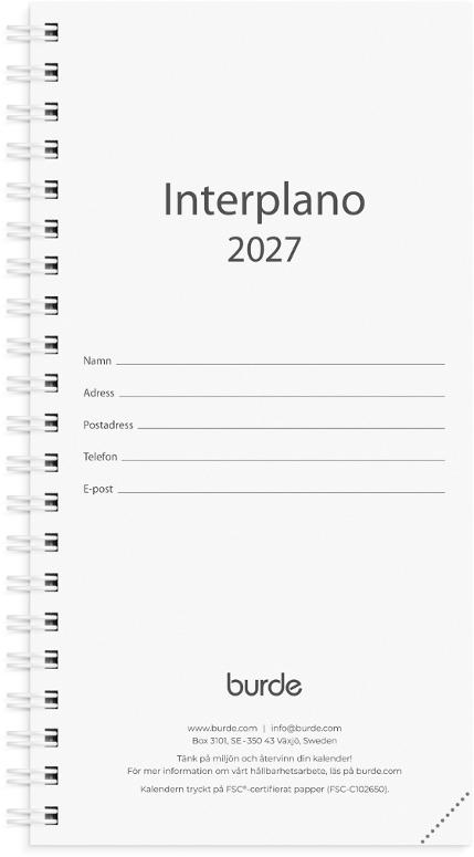 Kalender Interplano refill 2027