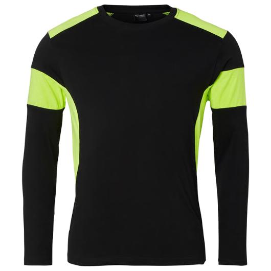 T-shirt l/ä TOP SWEDE 212 sv/fl gul L
