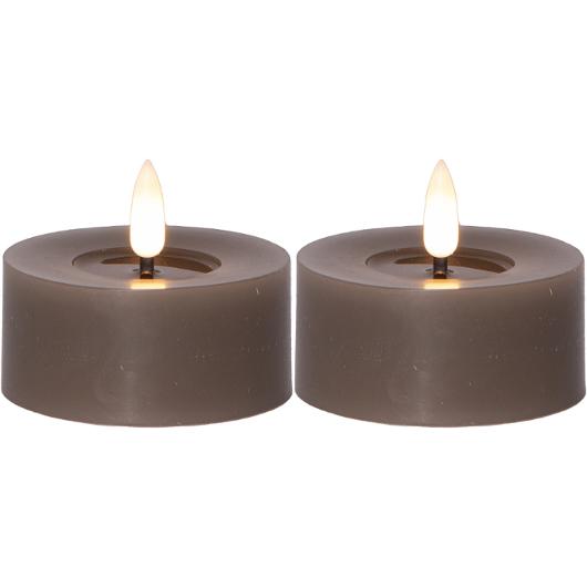 Värmeljus STAR T LED 7x5,5cm mullvad 2/f