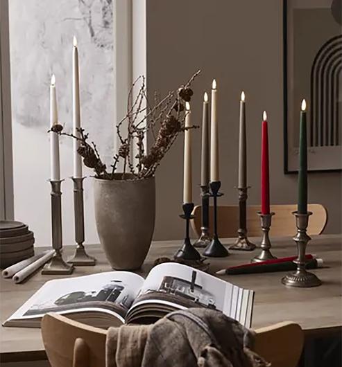 Antikljus STAR T LED 28cm röd 2/fp