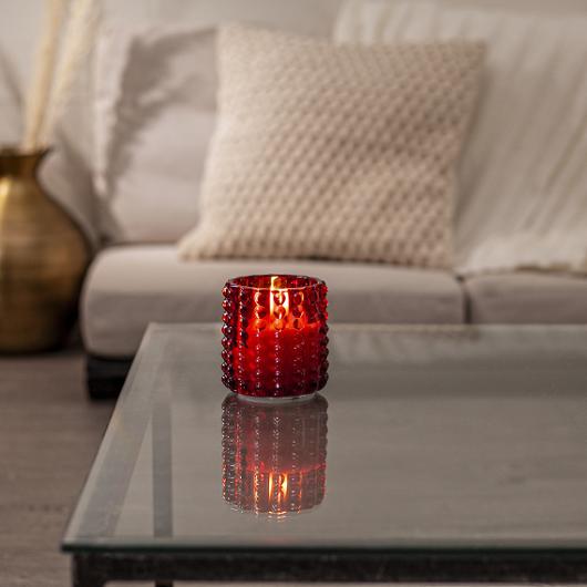 Ledljus STAR TRADING Dotty röd 9,5cm