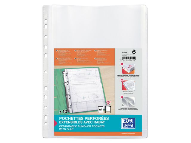 Plastficka OXFORD bälg 10/fp