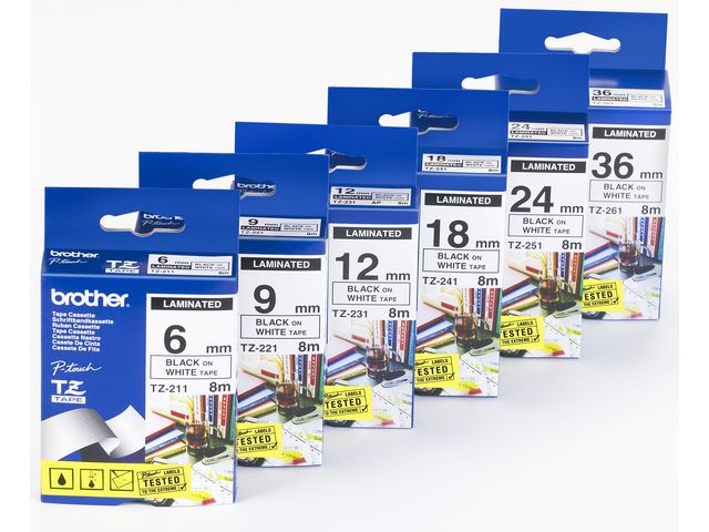 Tape BROTHER TZE551 24mm svart på blå