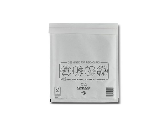 Bubbelpåse E/2 220x260mm vit 100/fp