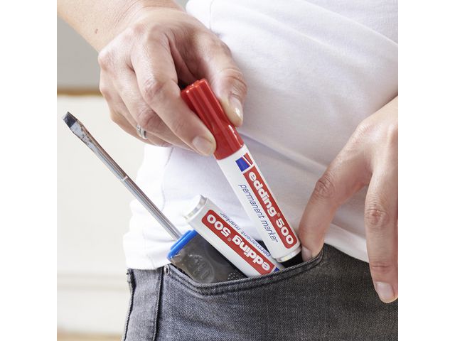 Märkpenna EDDING permanent 500 svart